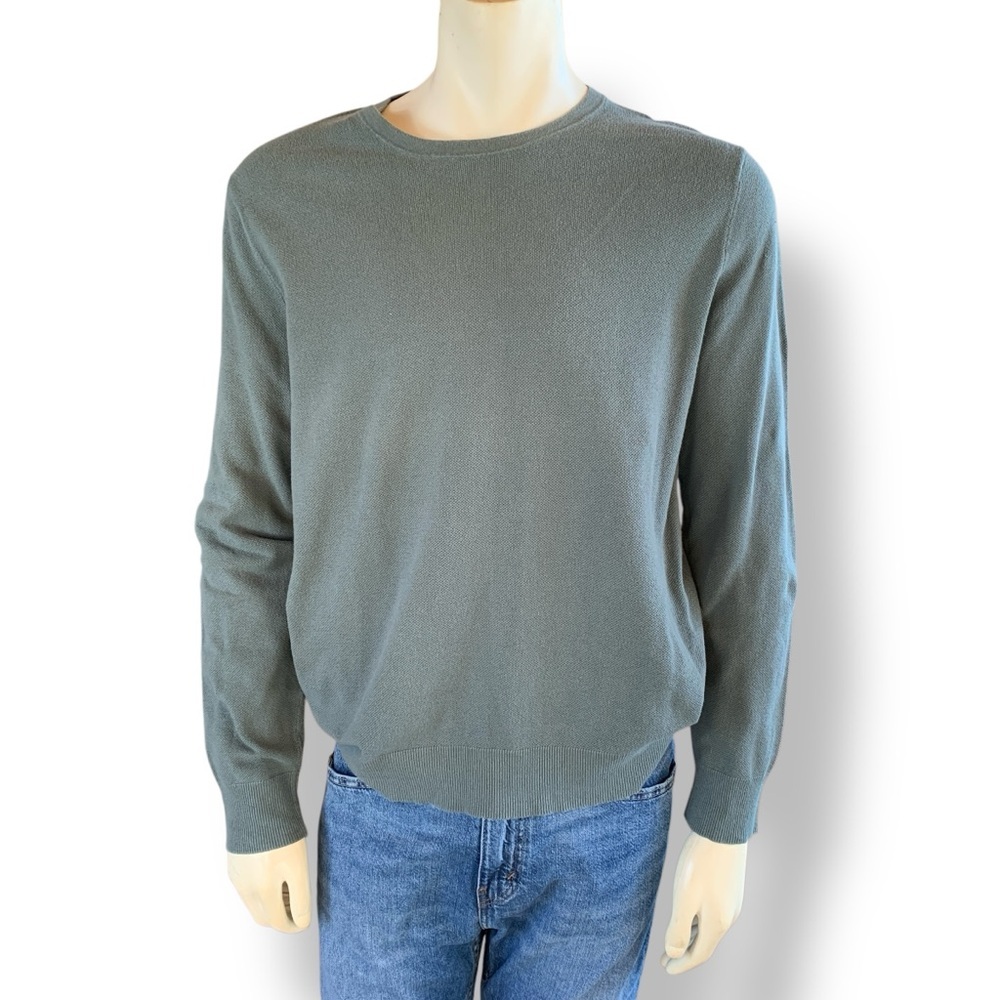 Cotton and cashmere piqué pullover size large